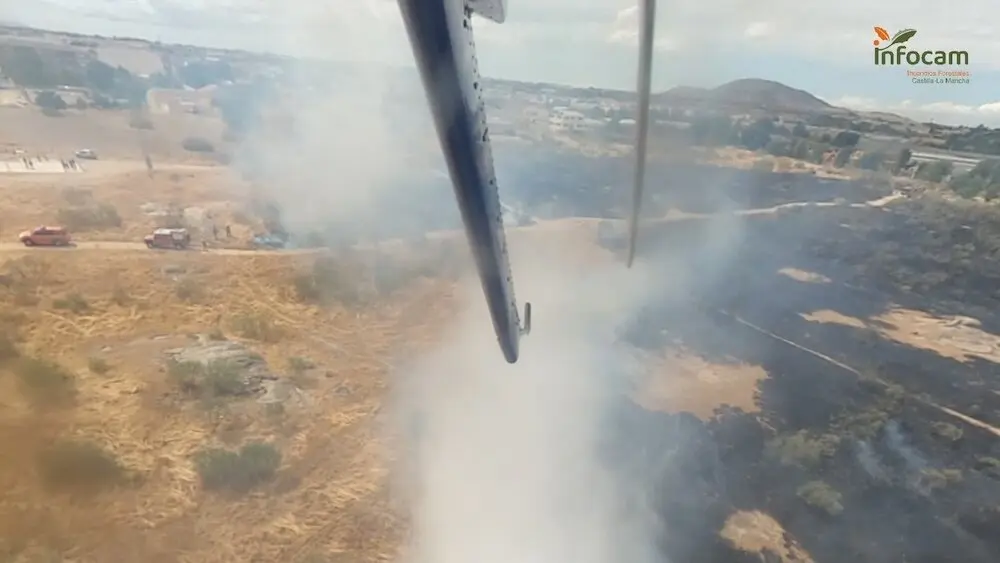 Declarado un incendio forestal en Sonseca (Toledo) en nivel 1 por afección de humo a infraestructuras