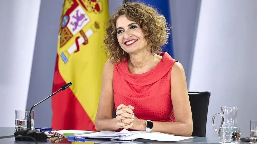 La vicepresidenta primera y ministra de Hacienda, María Jesús Montero, durante la rueda de prensa posterior al Consejo de Ministros - EP/Jesús Hellín