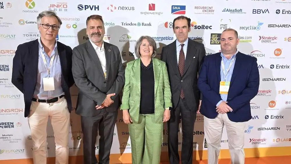 La consejera de Desarrollo Sostenible, Mercedes Gómez, en el XII Foro Solar de la UNEF (Unión Española Fotovoltaica)