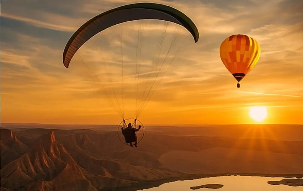 Denuncian la celebración de un evento de vuelos en paramotor en las Barrancas de Burujón (Toledo)
