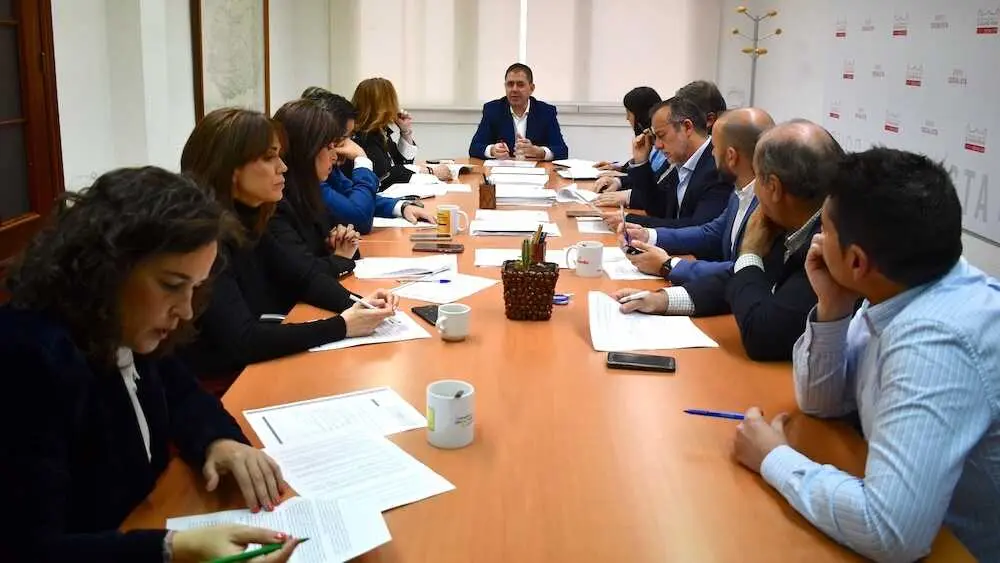 Imagen de una reunión del Grupo Socialista en la Diputación de Ciudad Real