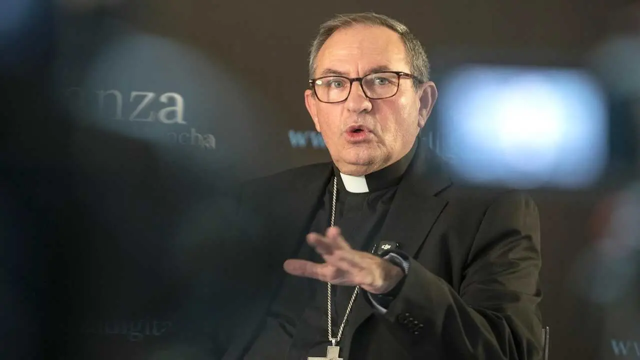 El nuevo obispo de Ciudad Real, Abilio Martínez Varea, durante su intervención - EP/Eusebio García del Castillo