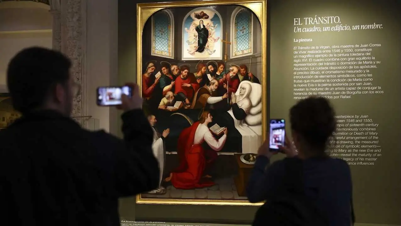 'El Tránsito de la Virgen' vuelve a su origen en el Museo Sefardí de Toledo hasta febrero - EFE/Ismael Herrero