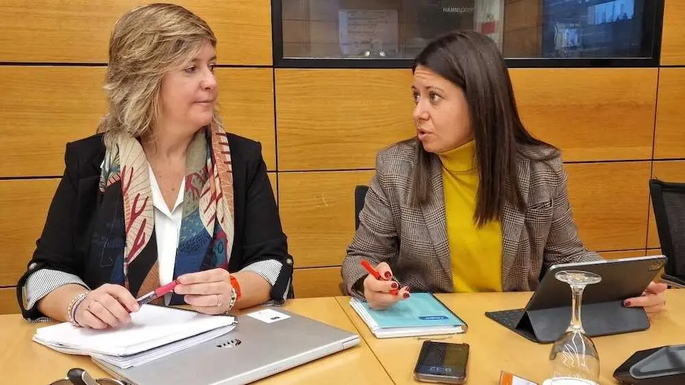 La consejera de Bienestar Social de Castilla-La Mancha, Bárbara García Torijano (d), ha participado este viernes en la Conferencia Sectorial de Infancia y Adolescencia
