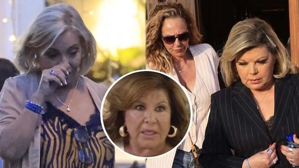 En el fotomontaje en imágenes de archivo Carmen Borrego, Meli Camacho, Rocío Carrasco y Terelu Campos