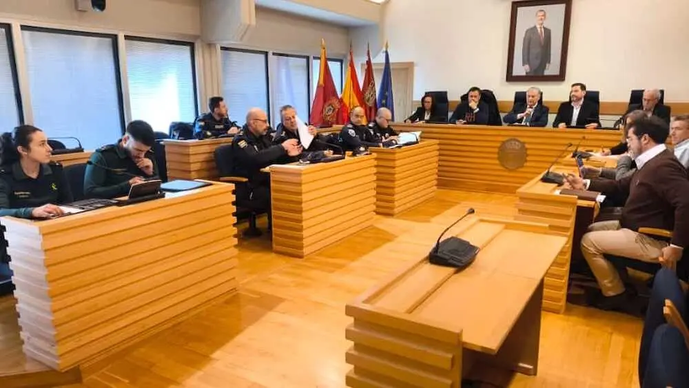 En la imagen un instante de la Junta Local de Seguridad del Ayuntamiento de Ciudad Real celebrada este lunes en el Consistorio