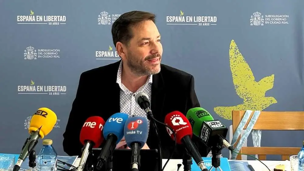 El subdelegado del Gobierno en la provincia de Ciudad Real, David Broceño, durante la presentación del programa de actividades