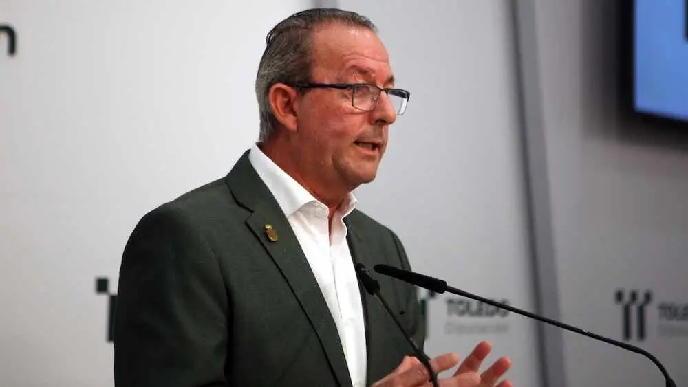 El presidente del Consorcio Provincial de Extinción de Incendios y Salvamento (Cpeis) y vicepresidente cuarto, Tomás Villarrubia, en rueda de prensa