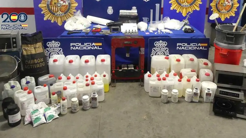 Desmantelado un laboratorio clandestino de producción de cocaína en Talavera de la Reina (Toledo)