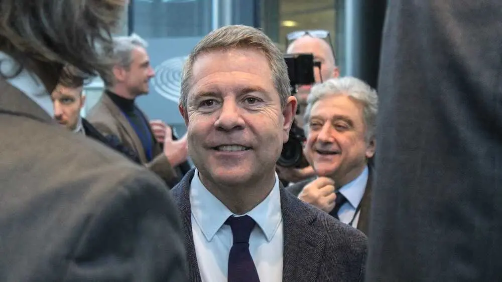 El presidente de Castilla-La Mancha, Emiliano García-Page, este miércoles en Bruselas