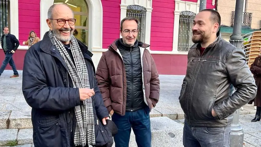 El actor Miguel Rell&aacute;n rueda en Puertollano (Ciudad Real) el anuncio promocional del festival 'La ma&ntilde;ana m&aacute;s corta'
