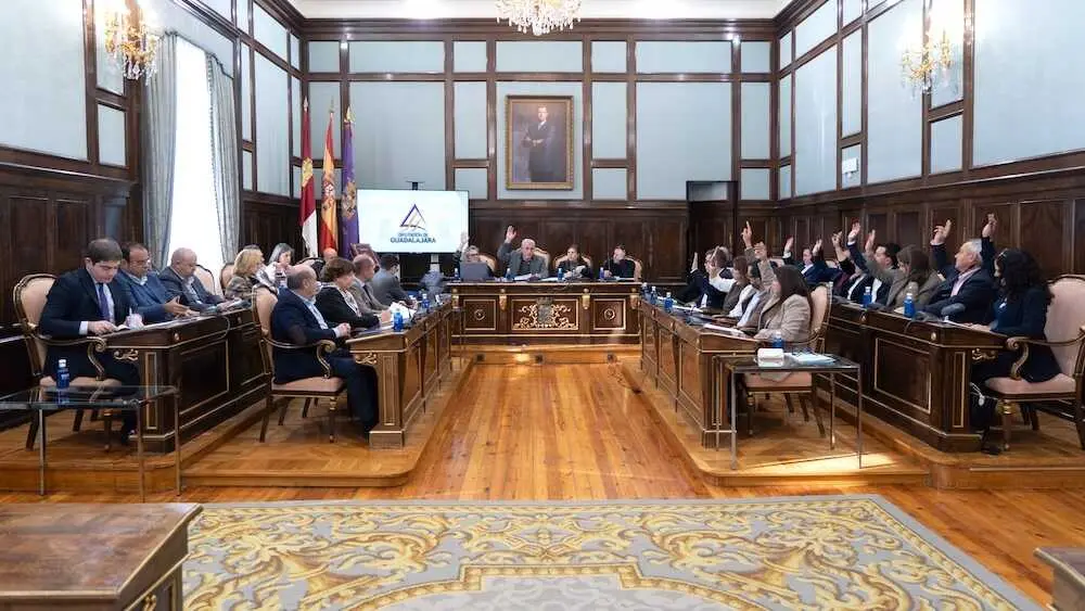 En la imagen un instante del Pleno de la Diputaci&oacute;n de Guadalajara que ha aprobado el proyecto de presupuestos de la instituci&oacute;n para 2026