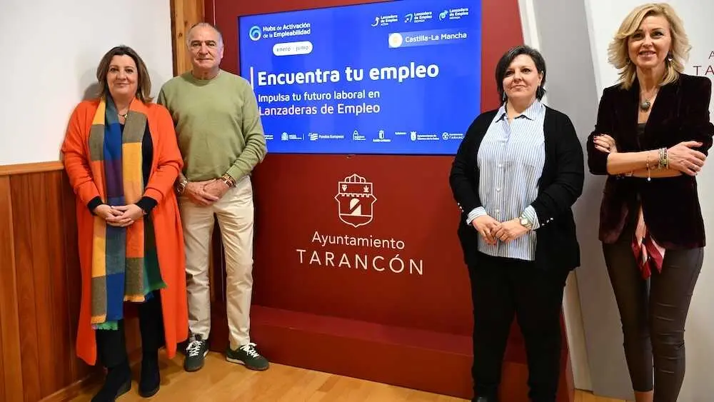 La consejera de Econom&iacute;a, Empresas y Empleo, Patricia Franco, ha participado en Taranc&oacute;n (Cuenca) en la presentaci&oacute;n de los nuevos Hubs de Empleabilidad de la Fundaci&oacute;n Santa Mar&iacute;a la Real