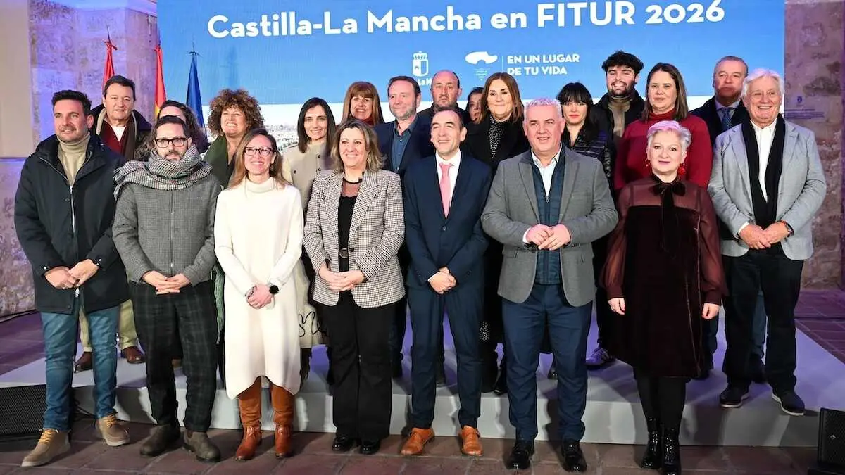 La consejera de Econom&iacute;a, Empresas y Empleo, Patricia Franco, presenta la propuesta de Castilla-La Mancha para la 46 edici&oacute;n de FITUR y el estand regional en la Feria Internacional de Turismo, en el Antiguo Convento Dominico de San Blas de Cifuentes (Guadalajara)