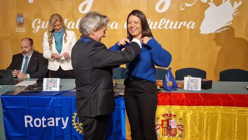 La consejera de Bienestar Social, B&aacute;rbara Garc&iacute;a Torijano, durante la presentaci&oacute;n del Club Rotary Guadalajara