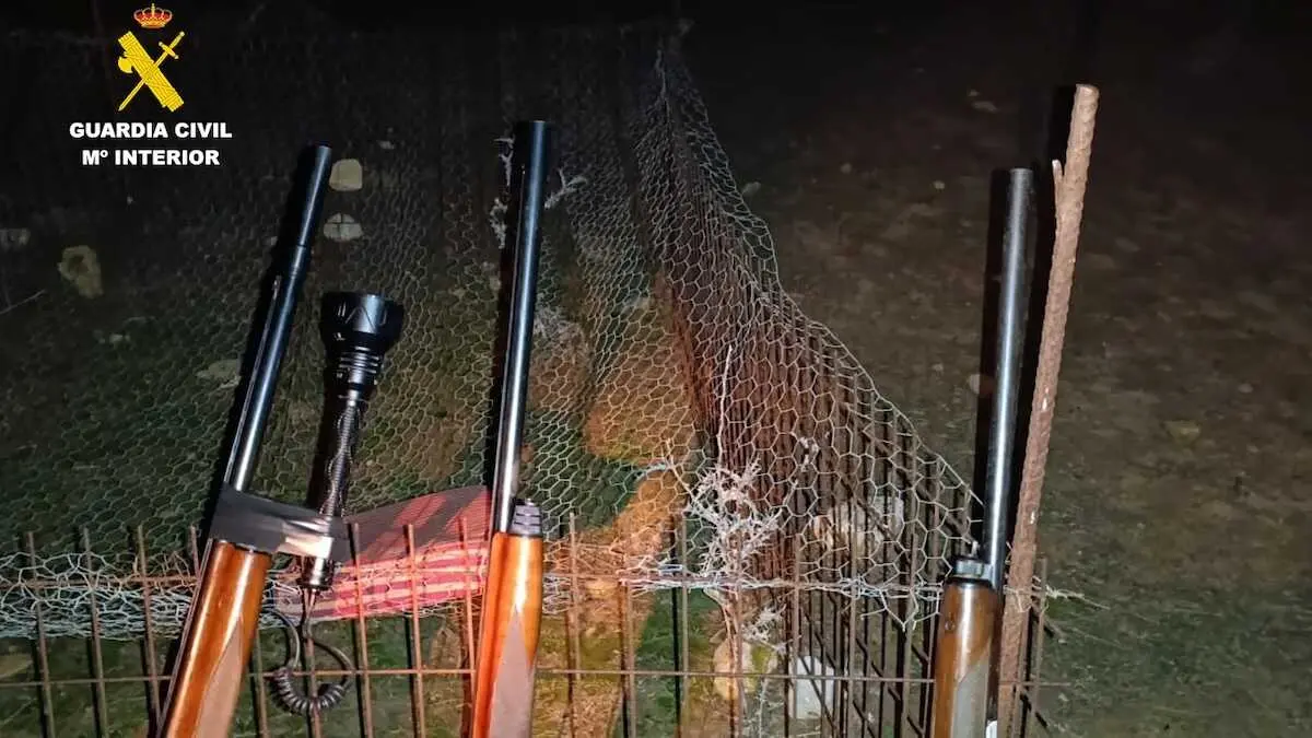 Cazan 13 &aacute;nades reales con focos y barcas en un humedal de Albacete