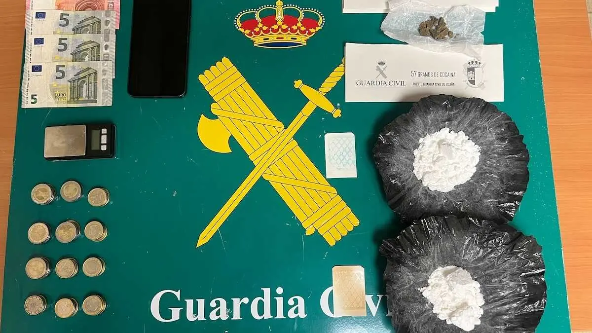 Detenido en Oca&ntilde;a (Toledo) con 57 gramos de coca&iacute;na junto a un instituto