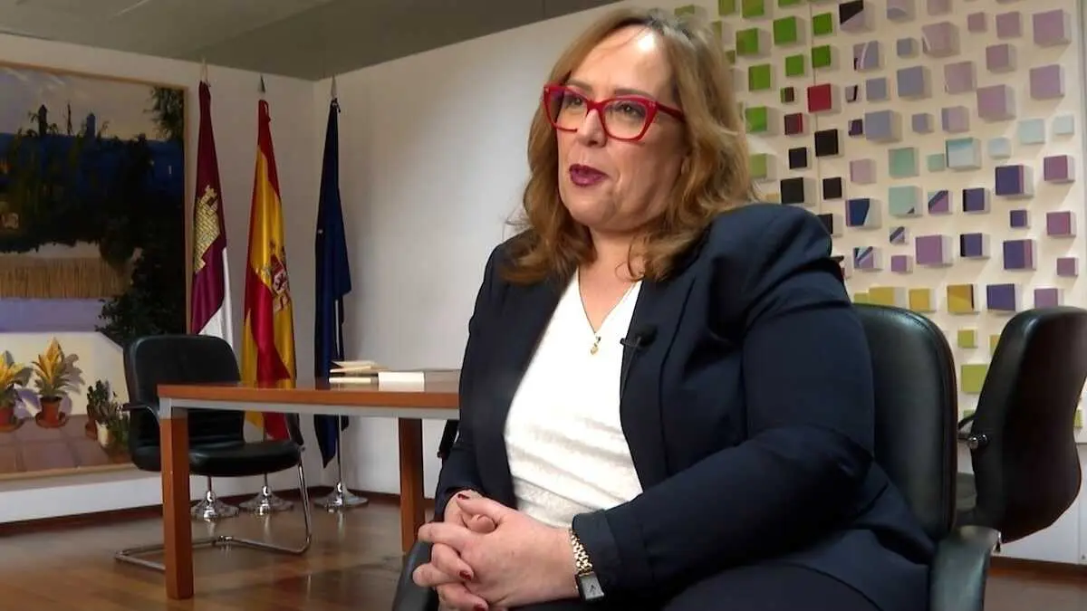 La viceconsejera de Cultura de Castilla-La Mancha, Carmen Teresa Olmedo, en un momento de la entrevista con Europa Press