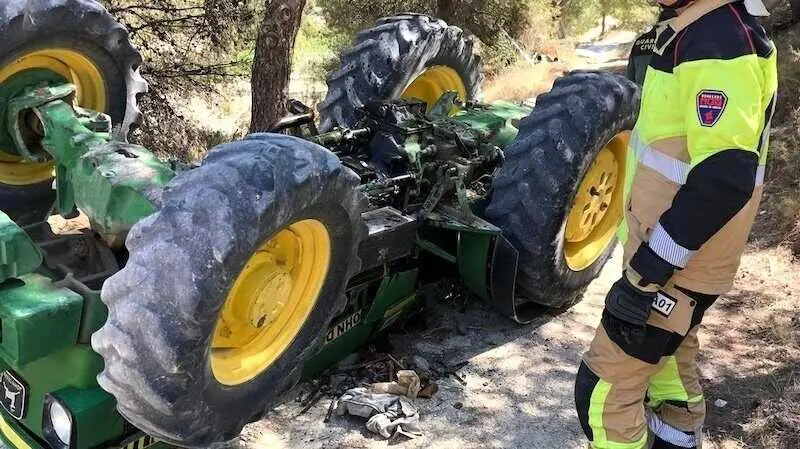 Imagen de archivo de un accidente con un tractor implicado