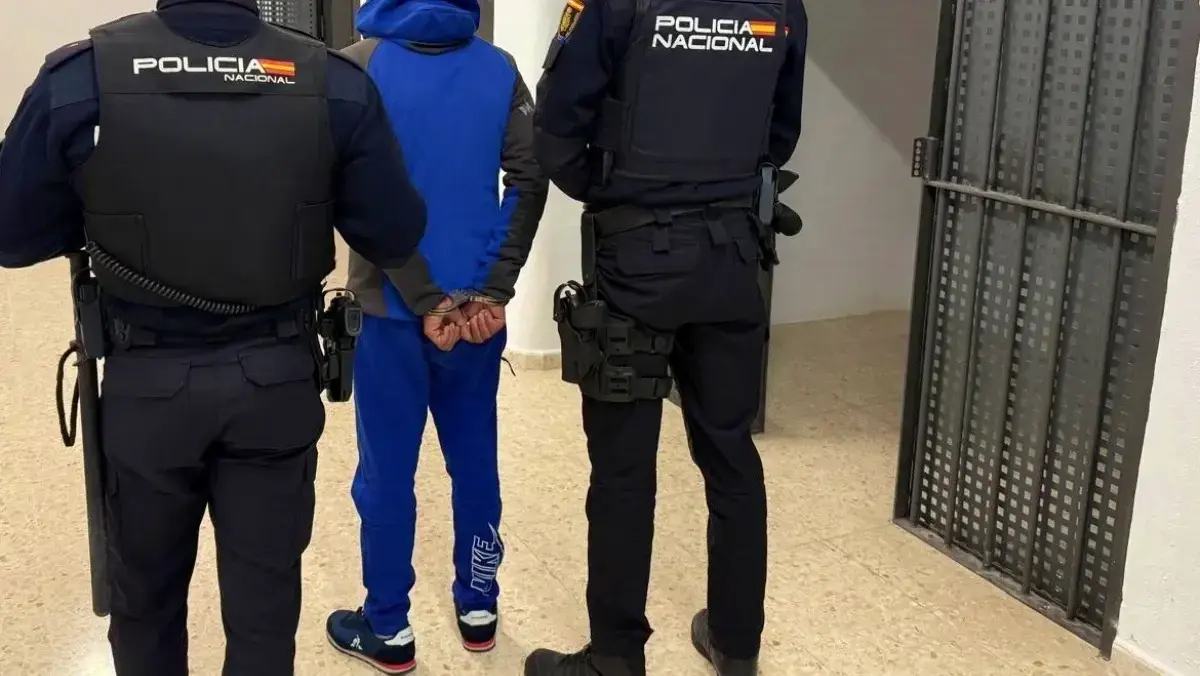 En la imagen de archivo agentes de Polic&iacute;a Nacional junto a un detenido en una operaci&oacute;n