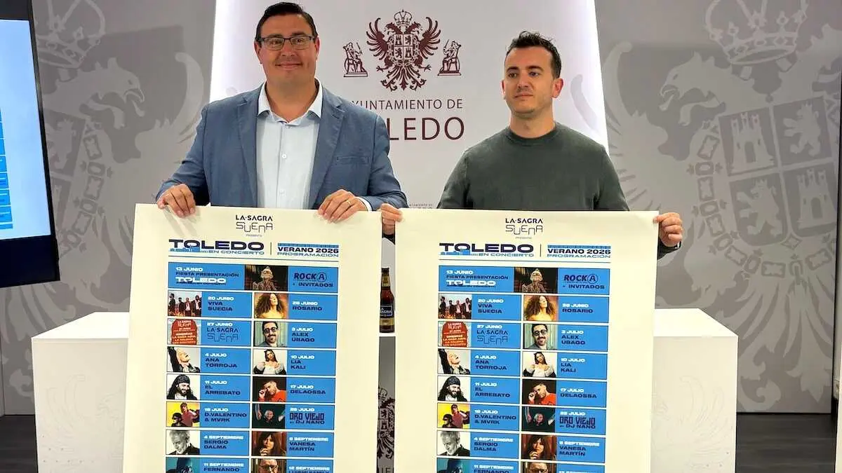 Sergio Dalma, Viva Suecia y Rosario Flores en 'Toledo en Concierto 2026'
