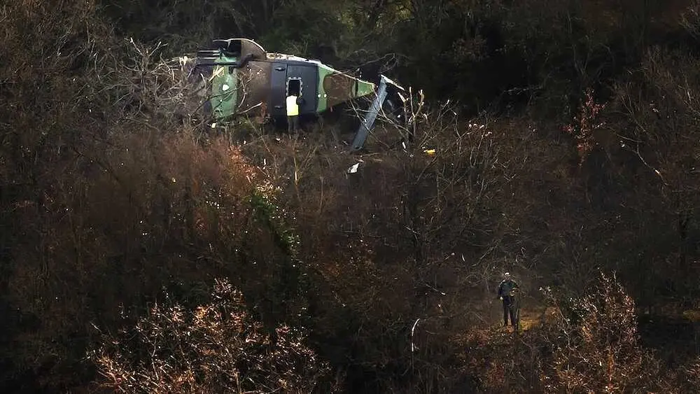 Imagen de archivo de un accidente con un helic&oacute;ptero implicado