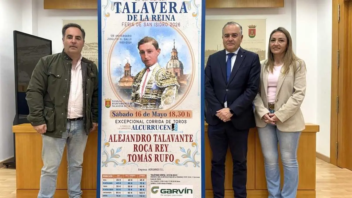 Roca Rey, Talavante y Tom&aacute;s Rufo torean en Talavera el 16 de mayo