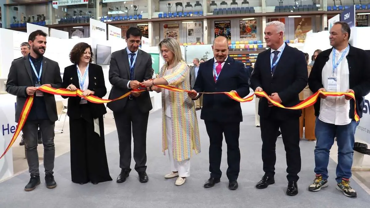 El vicepresidente segundo de Castilla-La Mancha, Jos&eacute; Manuel Caballero, en la inauguraci&oacute;n de la quinta edici&oacute;n de la feria Internacional Logistics Spain que acoge el Palacio Multiusos de Guadalajara.