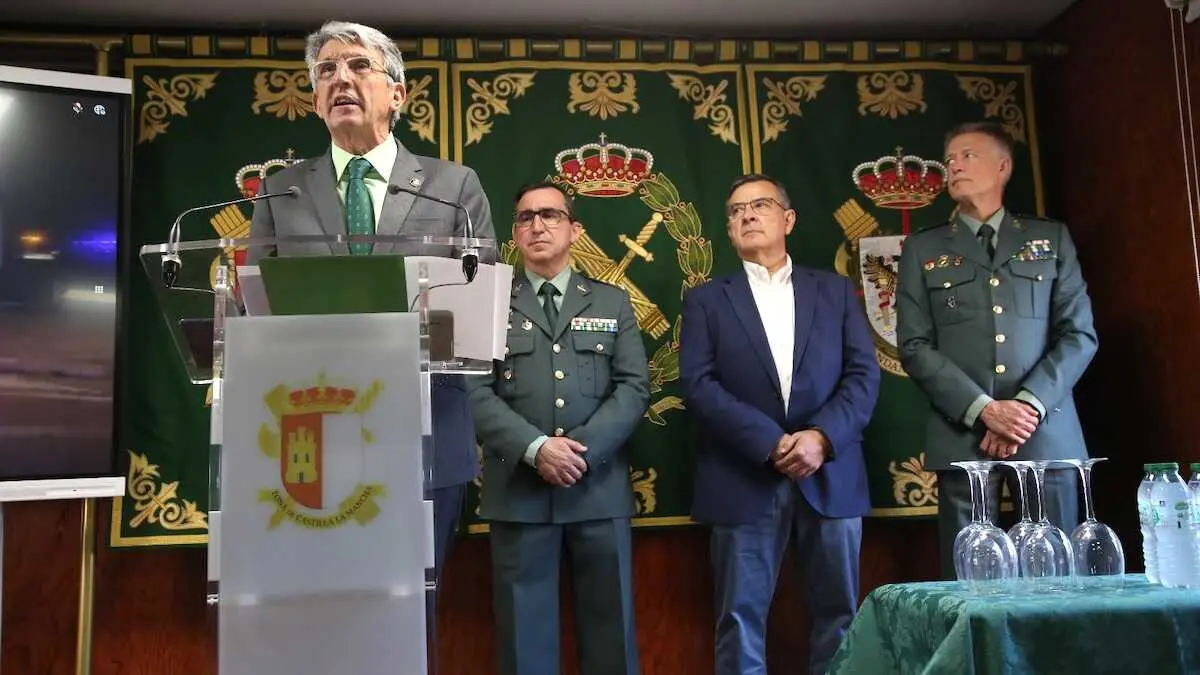 El delegado del Gobierno en Castilla-La Mancha, Jos&eacute; Pablo Sabrido, presenta la Operaci&oacute;n CERES 2.0 puesta en marcha por la Guardia Civil en La Sagra toledana.