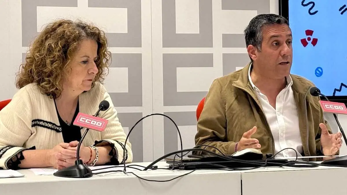 Raquel Payo y Javier Ortega en rueda de prensa en Toledo