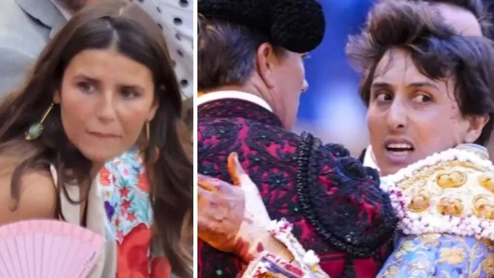 La dram&aacute;tica secuencia de Tana Rivera al ver la cogida de Roca Rey, "muy grave"