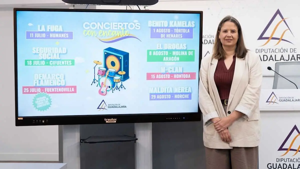 La diputada delegada de Turismo, Elena Ca&ntilde;eque, ha presentado la programaci&oacute;n del ciclo 'Conciertos con encanto'