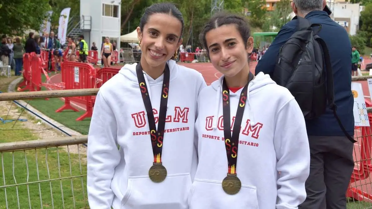 Las estudiantes de la UCLM Silvia L&oacute;pez y Ana G&aacute;lvez se proclaman campeonas de Espa&ntilde;a en los universitarios de atletismo
