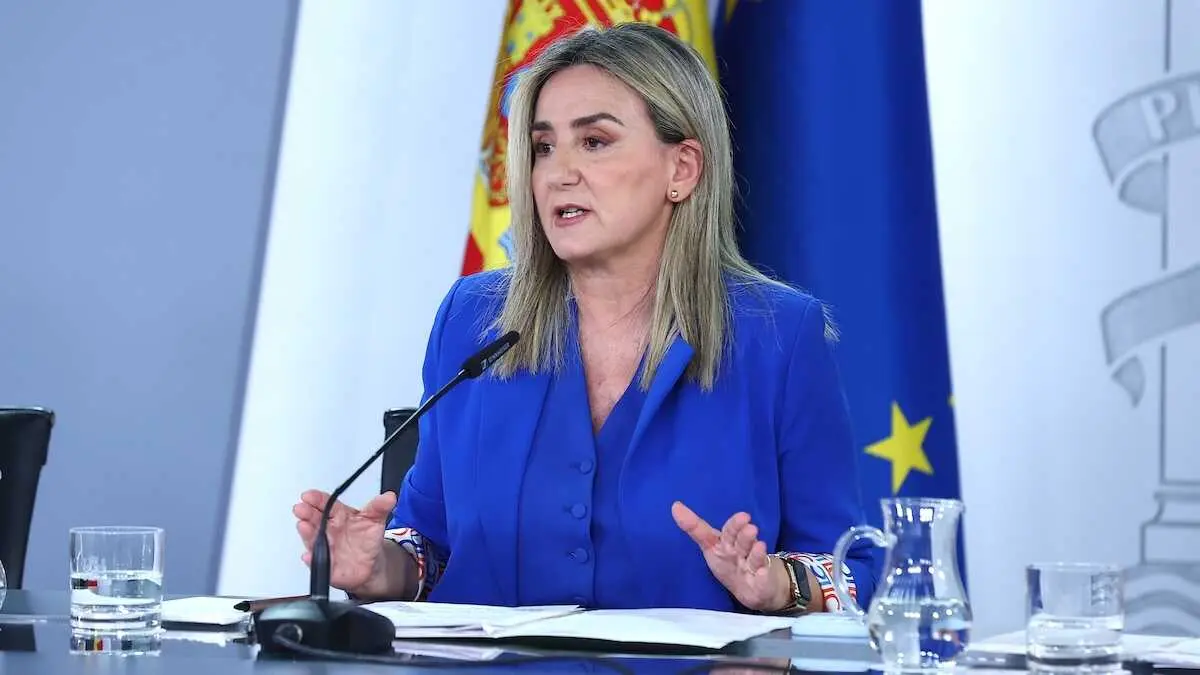 La ministra de Educaci&oacute;n, Formaci&oacute;n Profesional y Deportes, Milagros Tol&oacute;n, durante la rueda de prensa del Consejo de Ministros