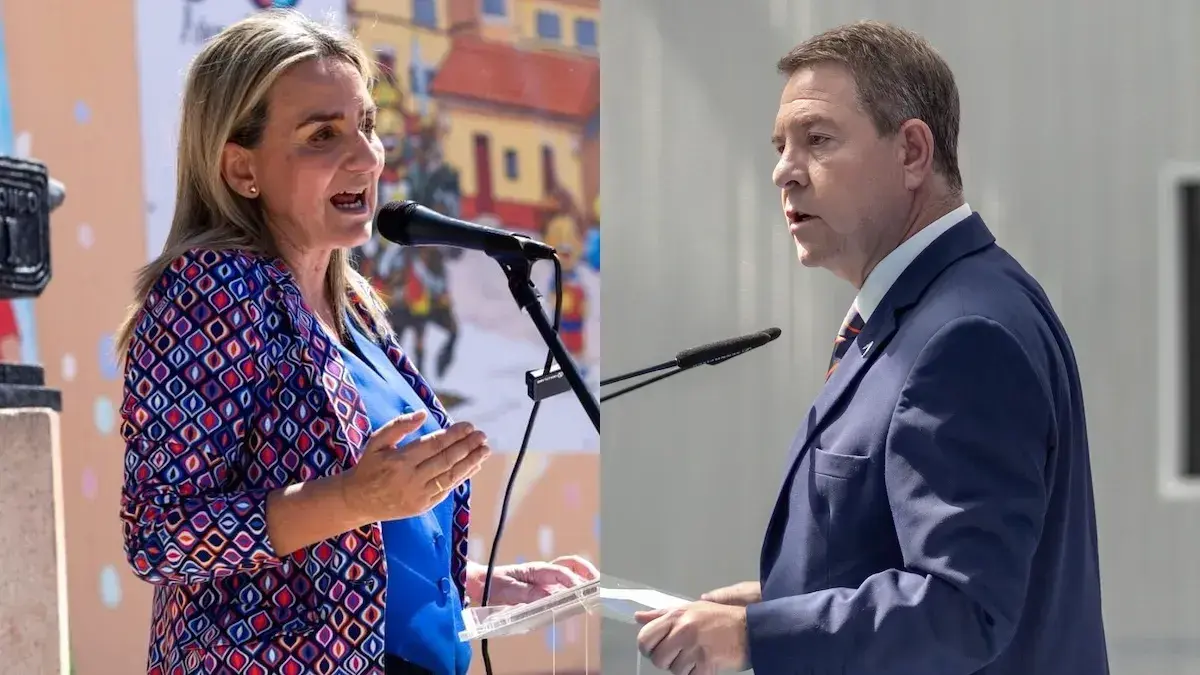 La ministra de Educaci&oacute;n, FP y Deportes, Milagros Tol&oacute;n; y el presidente de Castilla-La Mancha, Emiliano Garc&iacute;a-Page.