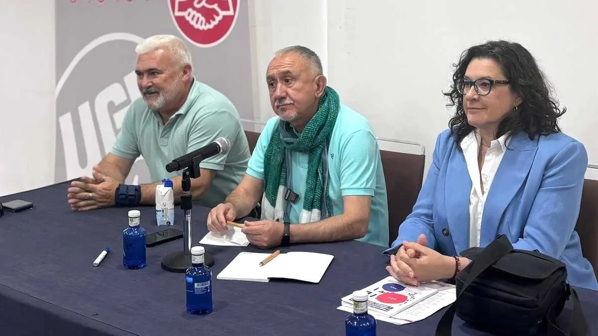 El secretario general de UGT, Pepe &Aacute;lvarez, durante su intervenci&oacute;n en el semniario organizado por el sindicato en Cuenca.