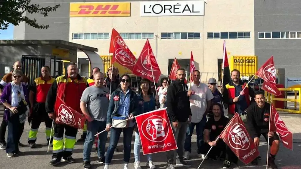 UGT convoca huelga en DHL y frena la log&iacute;stica de L'Oreal en Quer (Guadalajara)