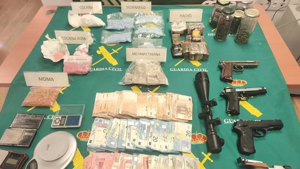 La Guardia Civil tumba un supermercado de la droga en Alovera (Guadalajara)