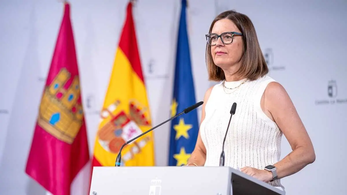 La consejera portavoz del Gobierno de Castilla-La Mancha, Esther Padilla, informa en rueda de prensa de asuntos del Consejo de Gobierno y de actualidad.