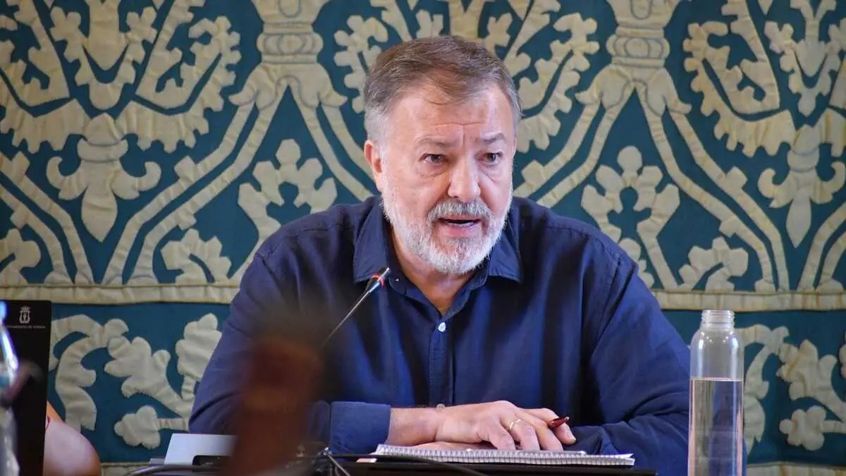 El alcalde de Cuenca, Dar&iacute;o Dolz, durante una de sus intervenciones en el Debate sobre el Estado del Municipio