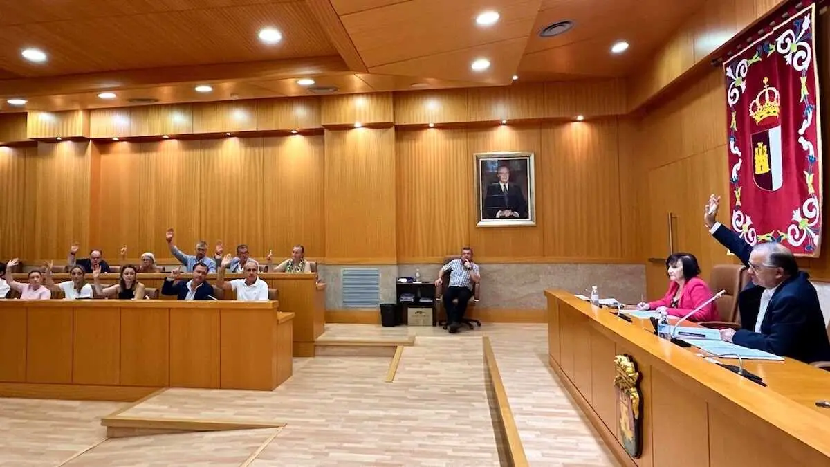 En la imagen un instante del pleno del Ayuntamiento de Talavera de la Reina (Toledo)
