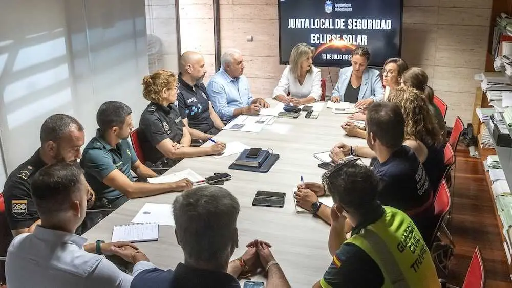 En la imagen un instante de la reuni&oacute;n de la Junta Local de Seguridad de Guadalajara