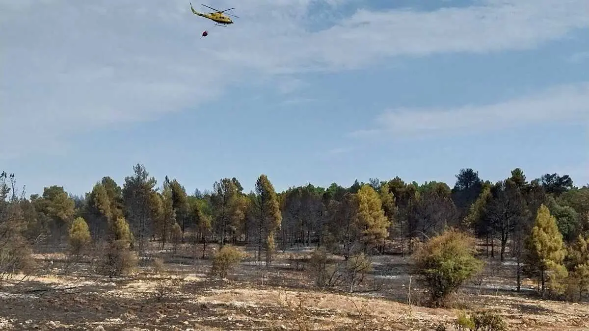 El incendio de El Recuenco (Guadalajara) baja a nivel 0 tras las evacuaciones