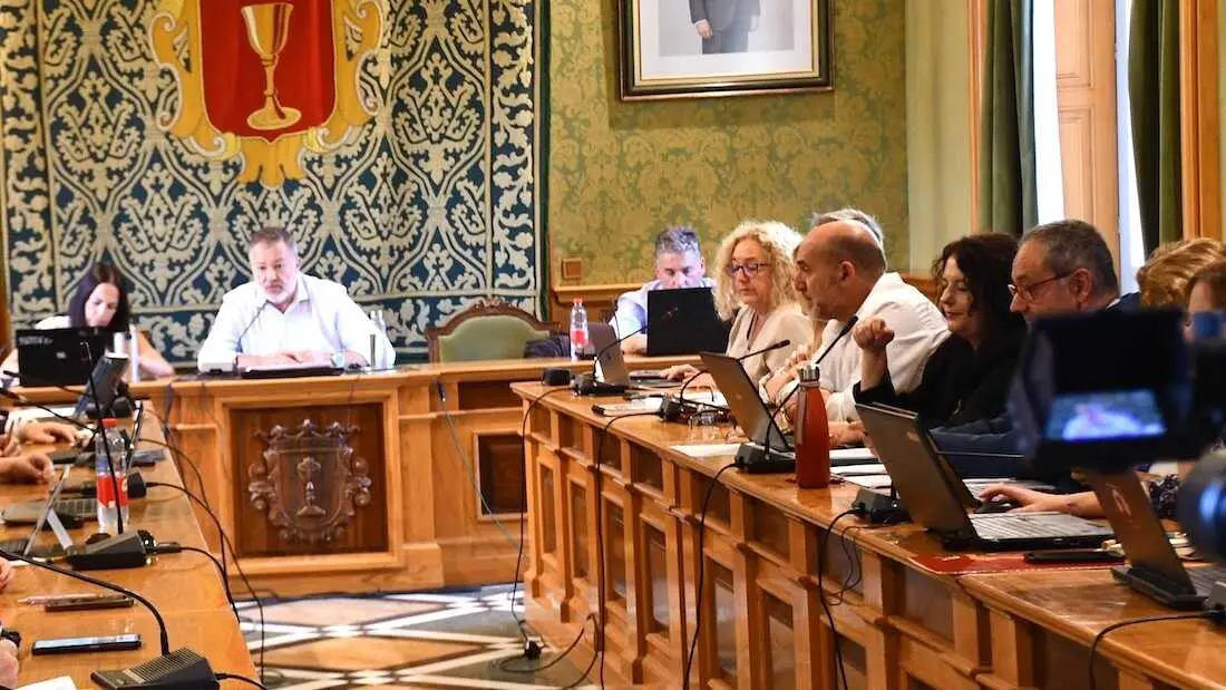 En la imagen un instante del Pleno del Ayuntamiento de Cuenca celebrado este jueves en el Consistorio
