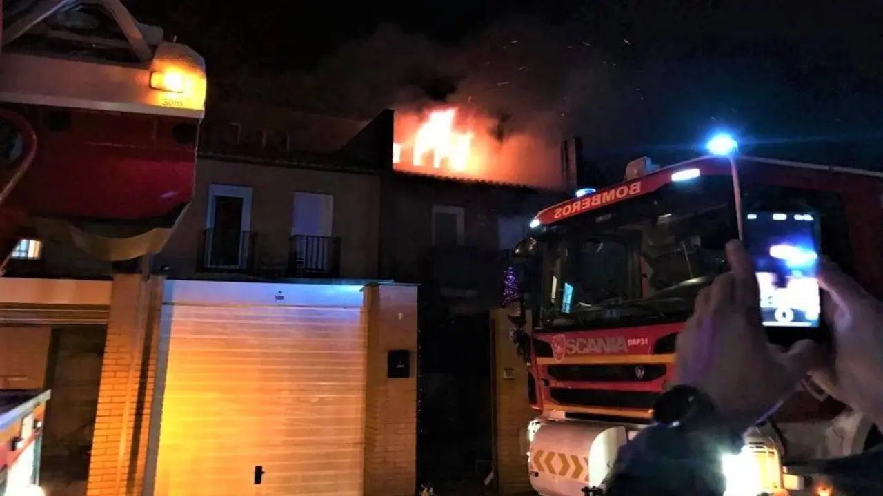 Realojadas cuatro familias en un hotel tras un incendio en una vivienda de Yebes (Guadalajara)