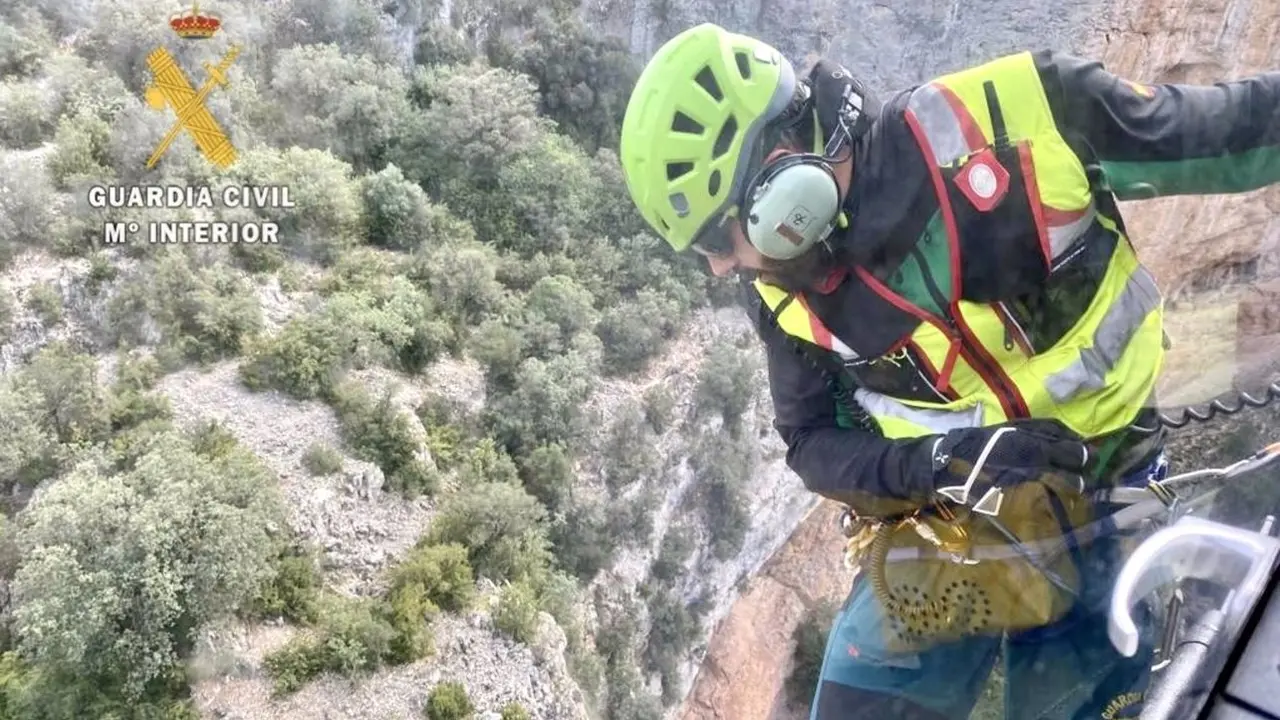Rescatan el cadáver de un joven de 28 años muerto tras una caída en un paraje, rescate, GREIM