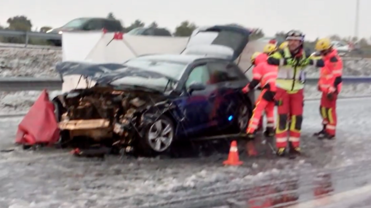 La nieve y el granizo provocan 14 accidentes en Guadalajara y Toledo con un muerto