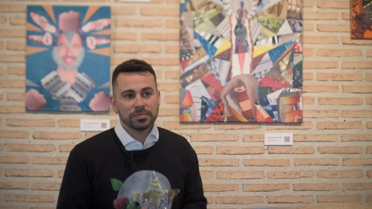 El conquense Marcos Valencia muestra su puñado de 'Retales' convertidos en arte en Madrid