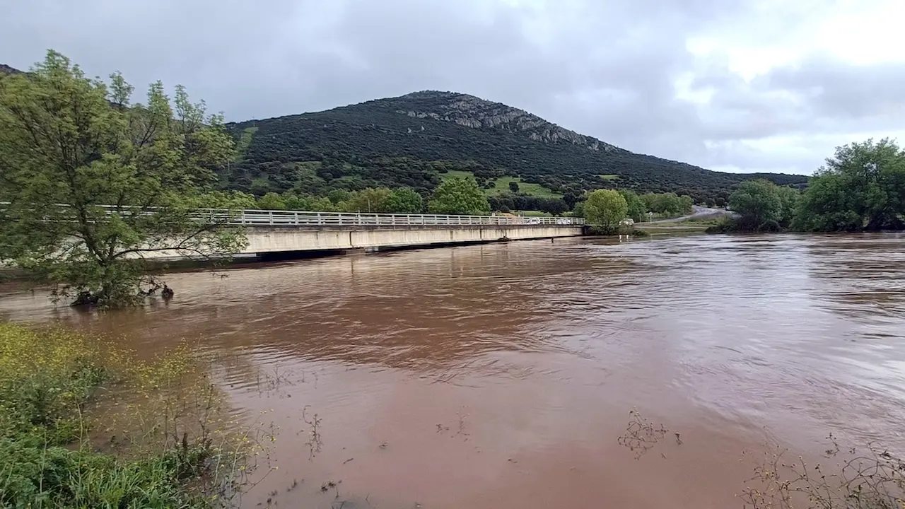 El río Guadiana alcanza los 441 m3/s en su mayor crecida a su paso por Puebla de Don Rodrigo (Ciudad Real) - EFE/ Beldad