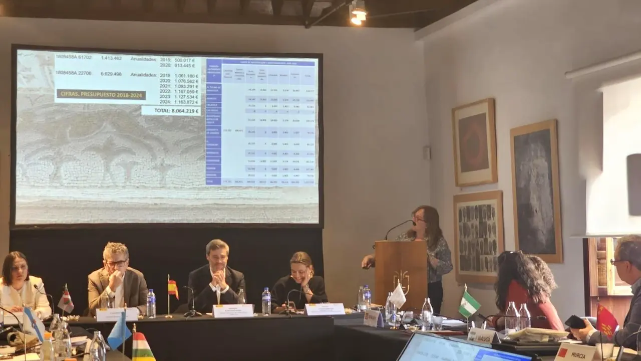 La viceconsejera de Cultura y Deportes de Castilla-La Mancha, Carmen Teresa Olmedo, durante su intervención en el Consejo de Patrimonio Histórico celebrado estos días en Santa Cruz de La Palma